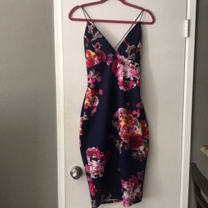Floral body con midi dress